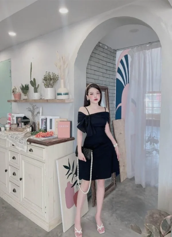 Đầm Trễ Vai Nơ 2 Dây xmdt1619150 - Ảnh 3