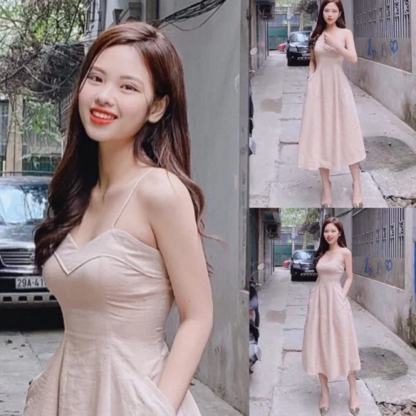 Đầm xòe 2 dây dễ thương - MC2-46