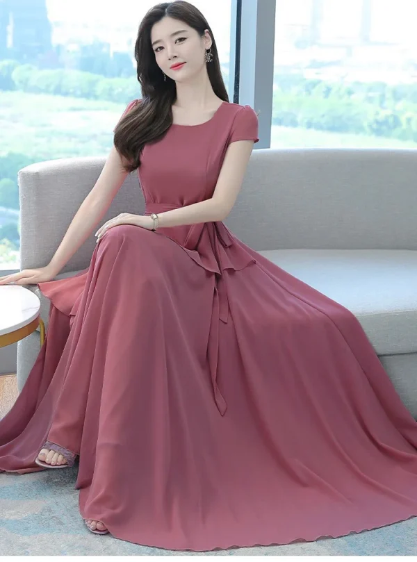 Đầm Maxi tay con eo cách điệu - DT-MC2-30 - Hình ảnh 3