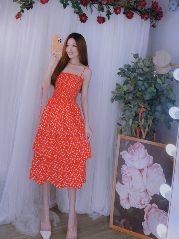 Đầm hoa nhí bo chun 3 tầng - MC4 - ddp0007 - Ảnh 6