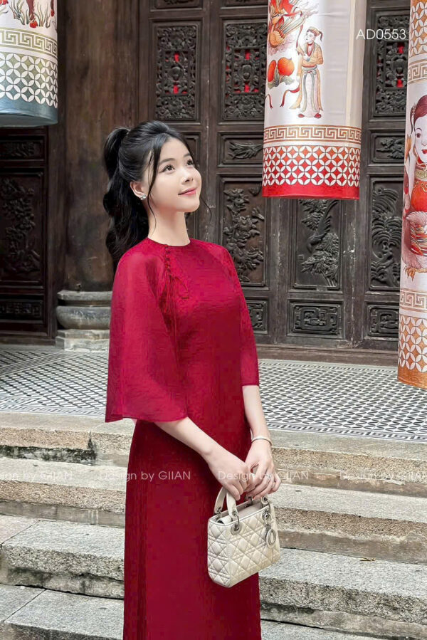 Set Áo Dài Áo Đĩu Phối Quần Lụa Màu Y Hình